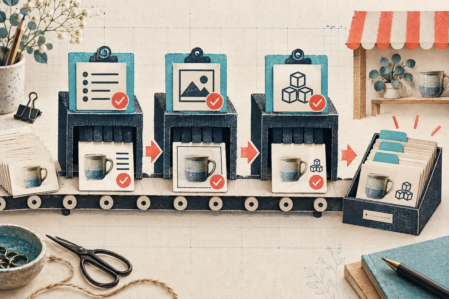 Flux de données de fiches Etsy prêt à synchroniser