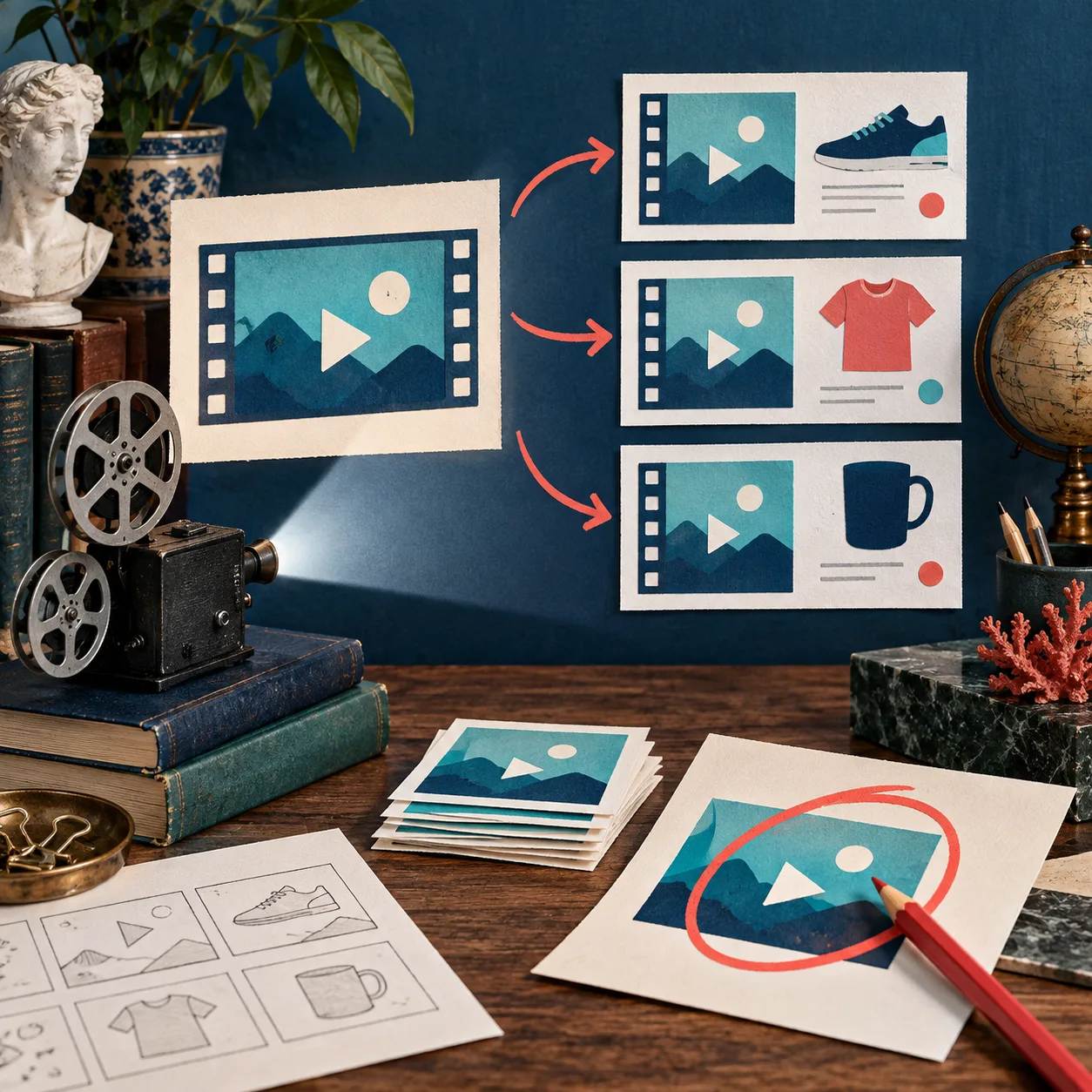 Un storyboard modulable, une projection et un controle editorial avant le rendu