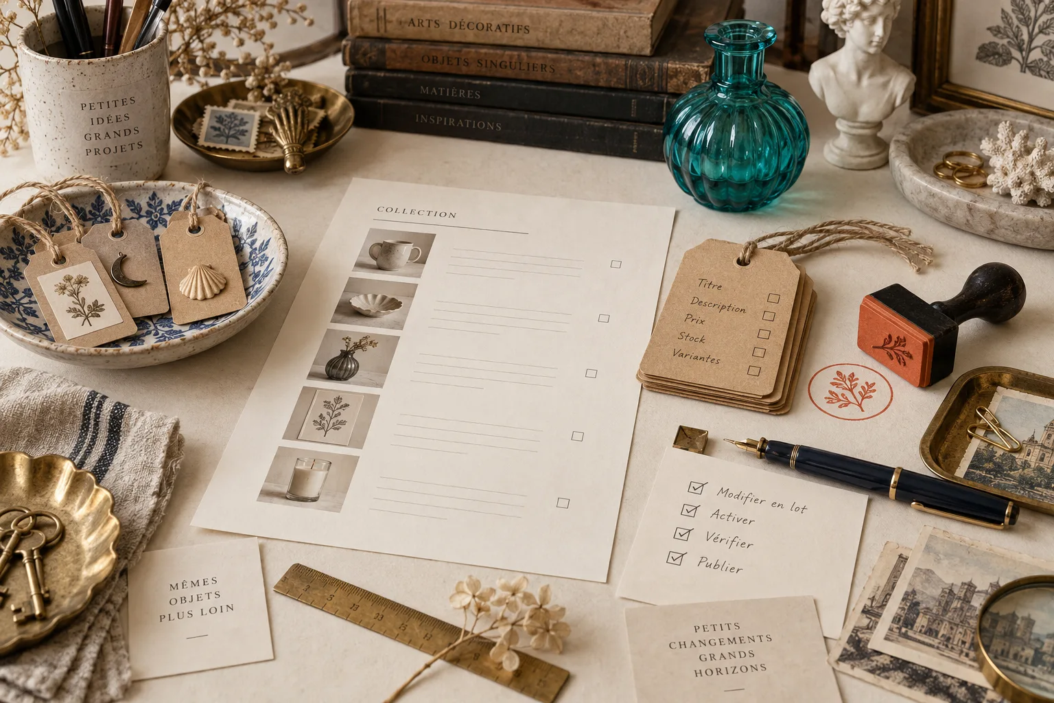 Comment modifier plusieurs fiches Etsy sans perdre le controle