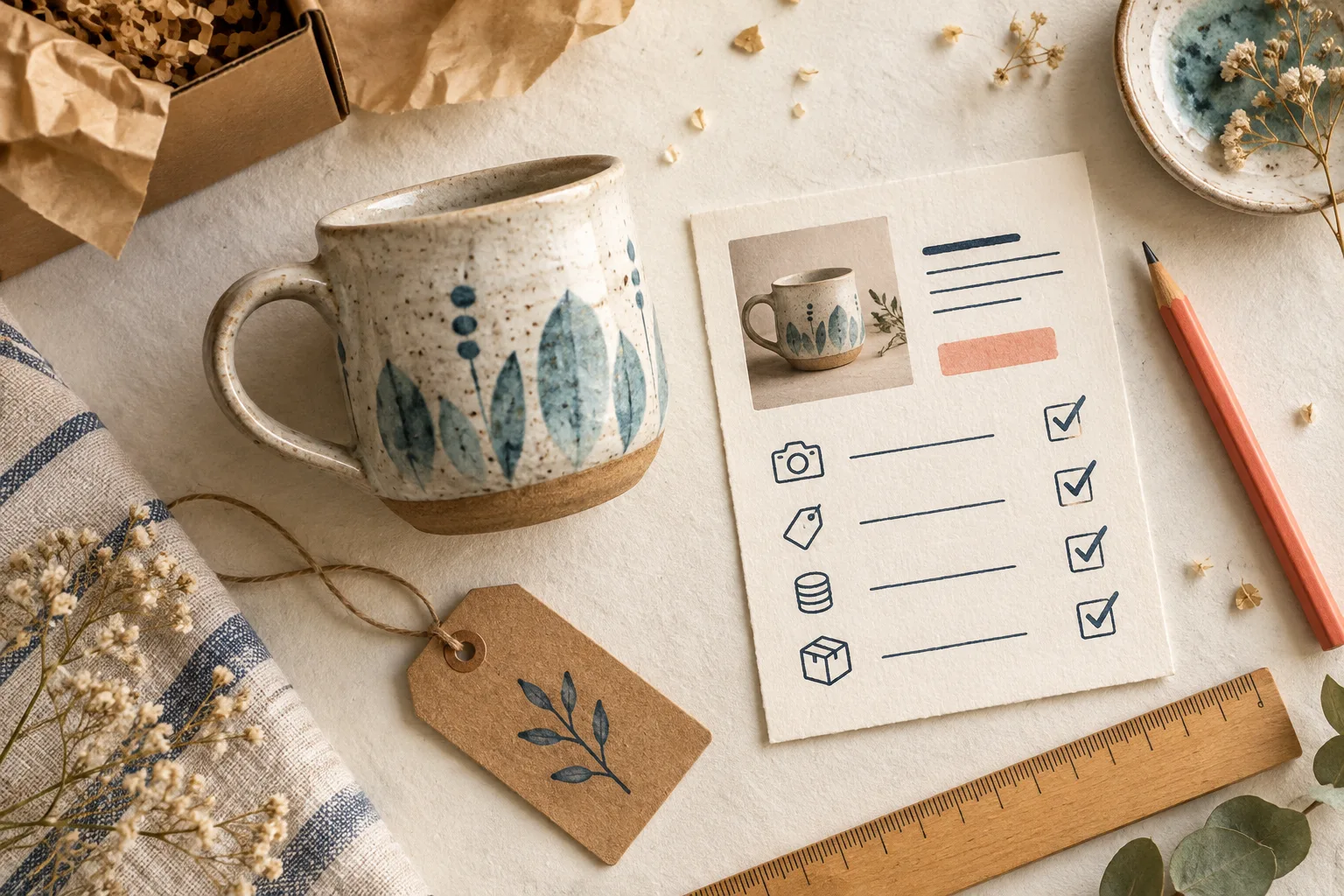 Contrôle des informations produit d’une fiche Etsy