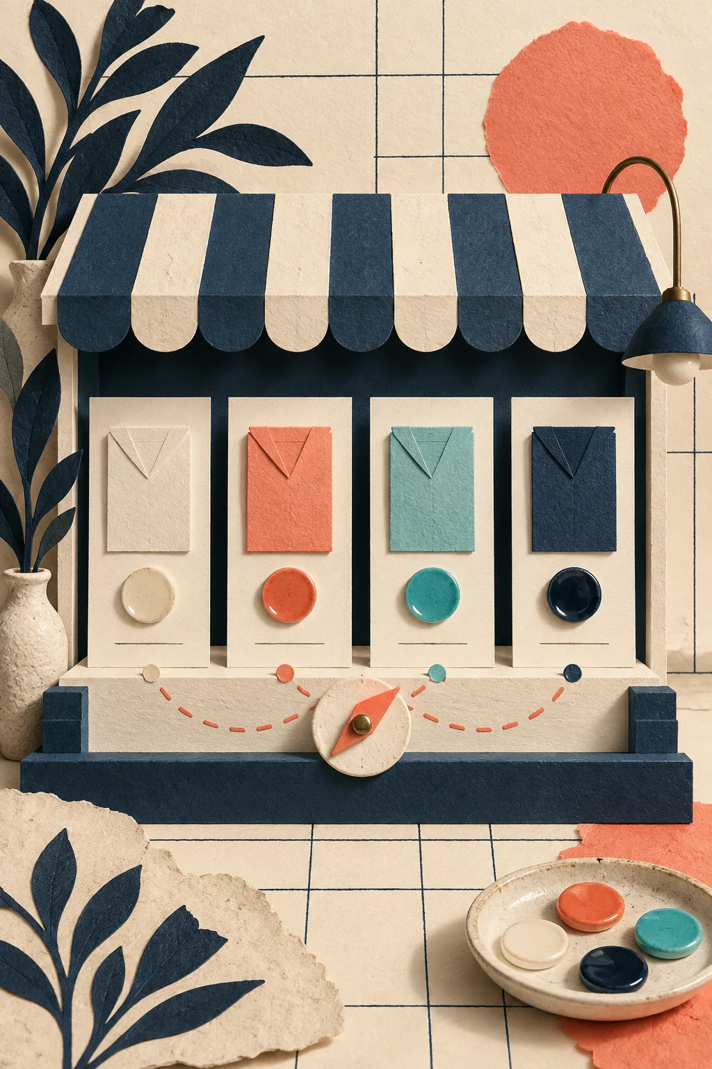 Composition éditoriale illustrant la comparaison de couleurs dans une collection