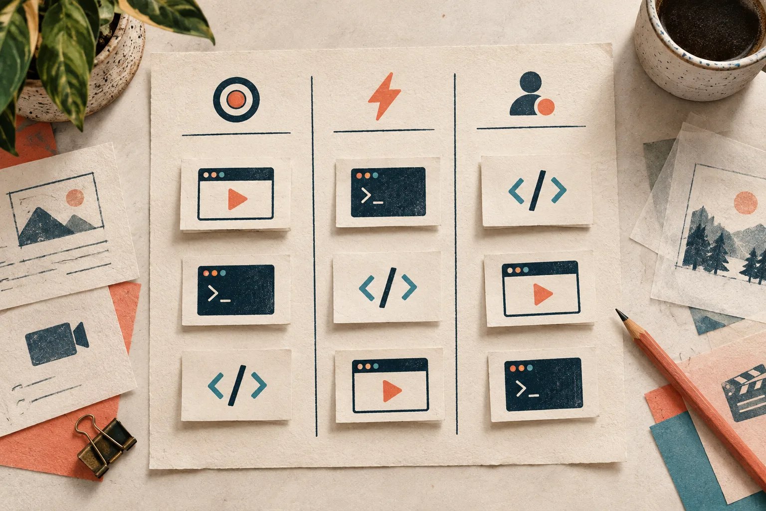 Cartes de décision pour choisir un workflow vidéo