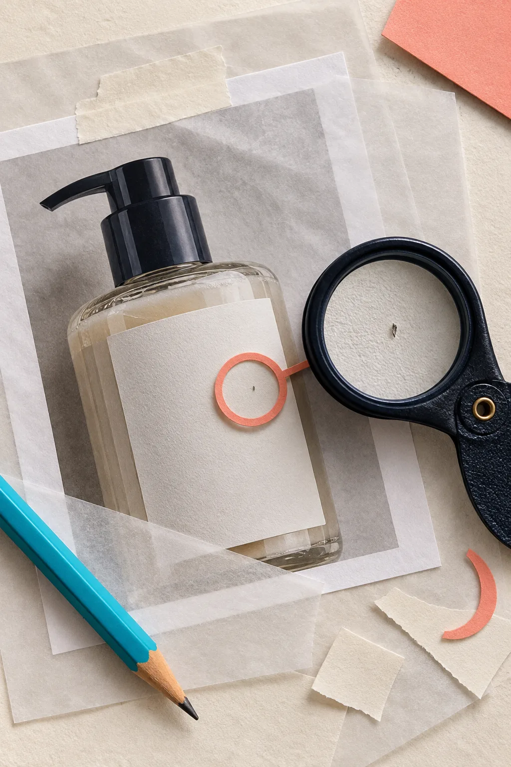 Loupe et sélection précise sur une image produit imprimée